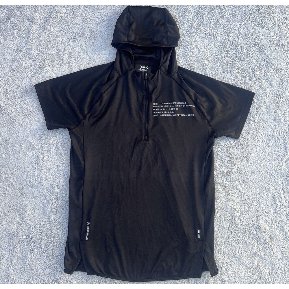 ASRV SilverPlus Technical Performance Training Shirt Hood Black Medium DSG-0203
